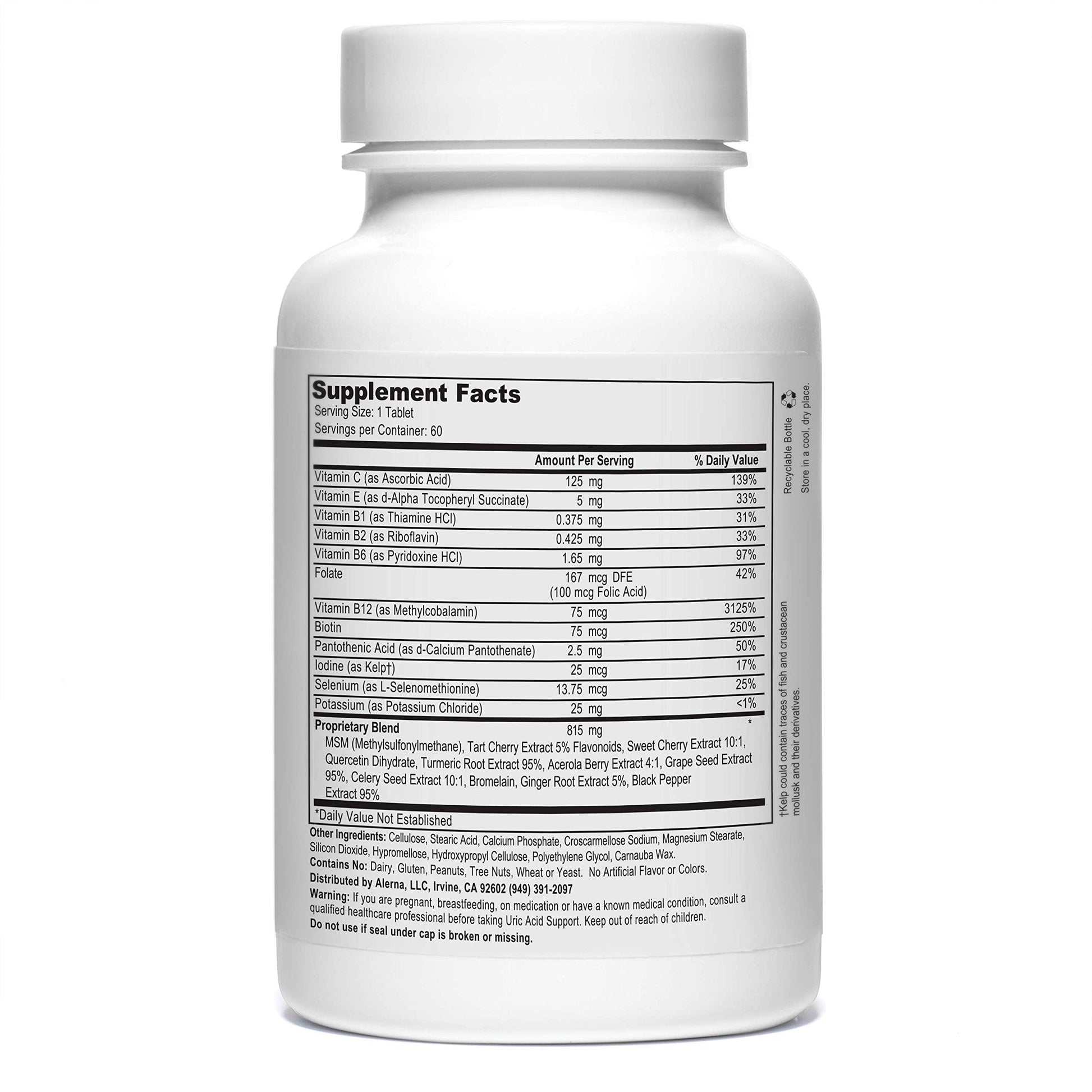 Alerna Kidney Health Uric Acid Support Supplement – Tart Cherry, Celery Seed, Turmeric, Quercetin – 60 Vegetarian Tablets (Pack of 3) Alerna Kidney HealthBuy Supplements Australia