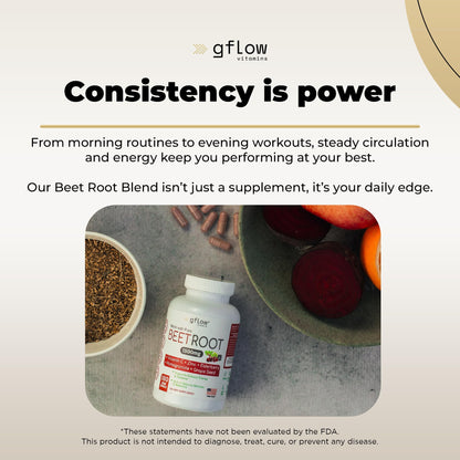 gflow vitamins Beet Root Capsules Organic - All Natural with Vitamin C and Zinc - Supports Heart Health & Stamina, Non-GMO, 180 Vegetarian Capsules | Made in USA gflow vitaminsBuy Supplements Australia