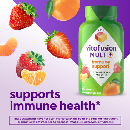 Vitafusion Multi+ Immune Support* – 2-in-1 Benefits & Flavors – Adult Gummy Vitamins with Vitamin C, Zinc VitafusionBuy Supplements Australia