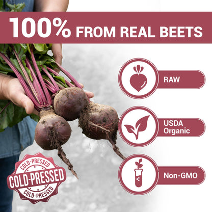 Dr. Berg Raw Organic Beet Powder from Real Earth-Grown Beets – USDA Certified Organic Beet Root Powder to Support Nitric Oxide Levels, Energy