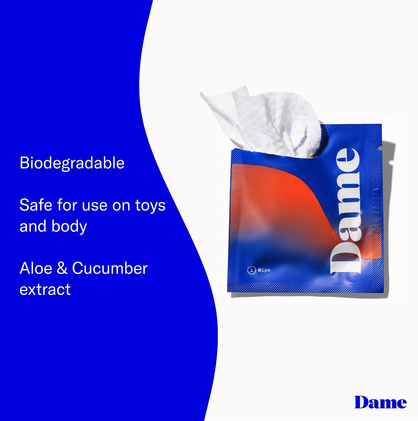 Dame Products Body Wipes - Cleansing and Nourishing - pH-Balanced Formulated with Aloe Dame ProductsBuy Supplements Australia