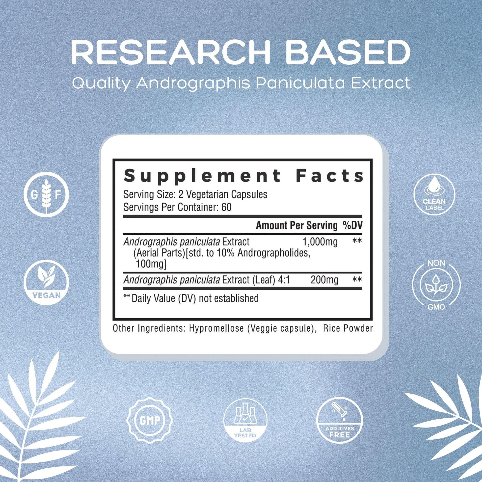 Palmara Health Premium Andrographis Paniculata Extract 1,200mg with 100mg Andrographolides Vegan Capsules for Immune & Digestive Support, Non-GMO, Gluten Free, Herbal Dietary Supplement Palmara HealthBuy Supplements Australia