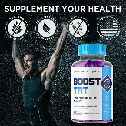 Boost TRT Gummies for Men, Official Boost TRT Male Performance Gummys with Natural Ingredients, Advanced BoostTRT Men's Gummy Supplement with Maximum Strength Premium Vitamins (60 Gummies) SyvorBuy Supplements Australia