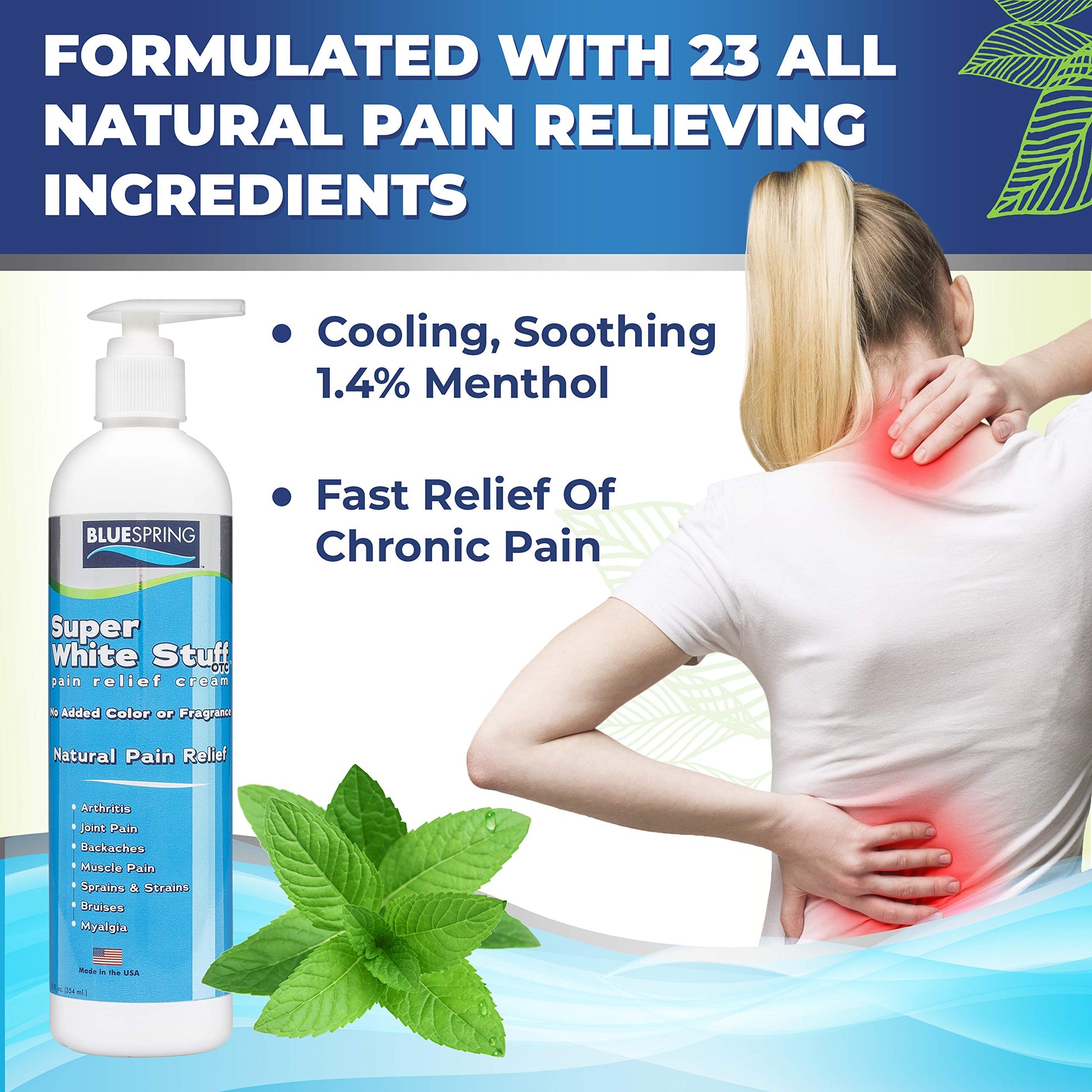 Emu Therapy Super White Stuff OTC 12-oz. Pump Bottle - Natural, Made in USA, Paraben-Free, Works in As Little As 5 Minutes for Joint/Muscle Pain, Backaches, Sprains/Strains, Bruises & More Emu TherapyBuy Supplements Australia