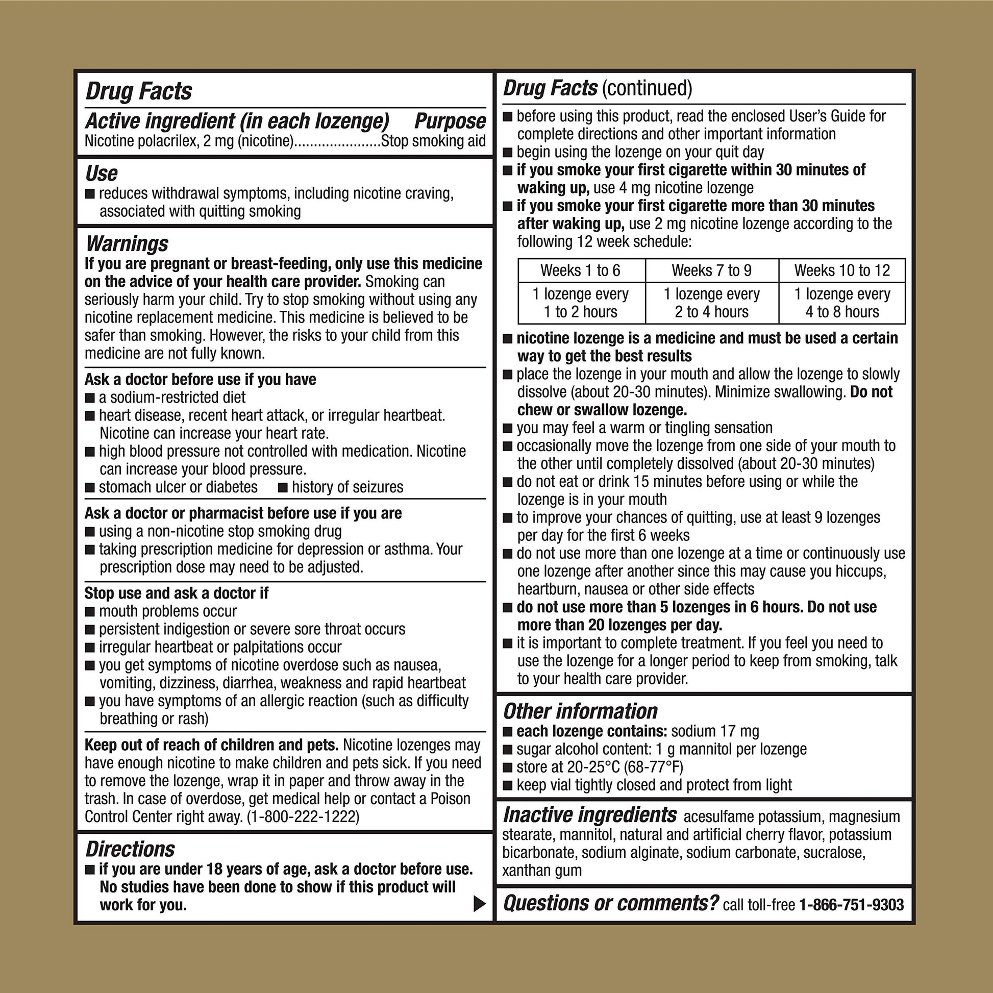 GoodSense Nicotine Polacrilex Lozenge, 2 mg (nicotine), Stop Smoking Aid GoodSenseBuy Supplements Australia