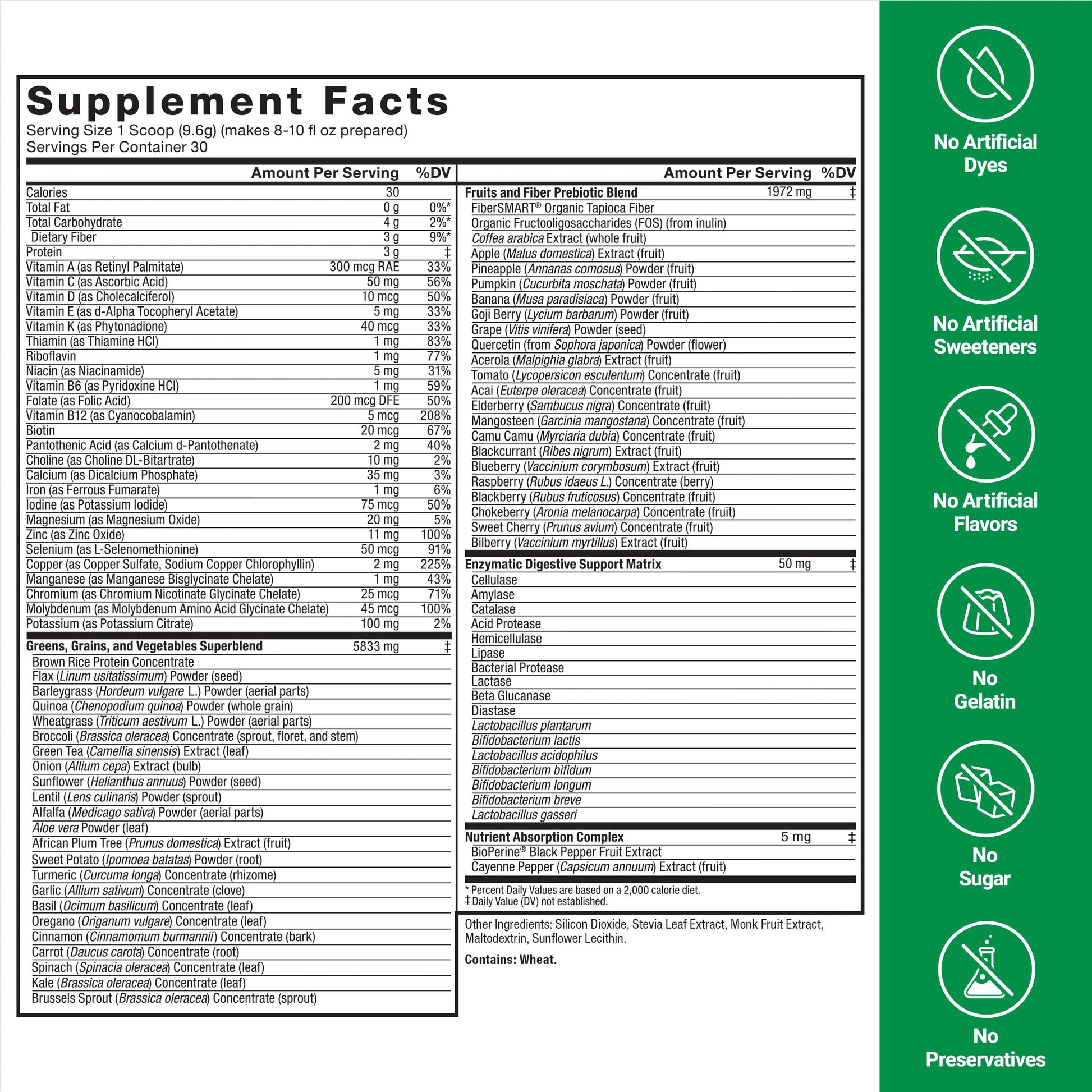 Force Factor Smarter Greens Daily Wellness Powder 2-Pack to Support Energy, Immunity & Digestion, Superfood Greens Powder with Vitamins, Minerals & Probiotics, Unflavored, 60 Servings Force FactorBuy Supplements Australia