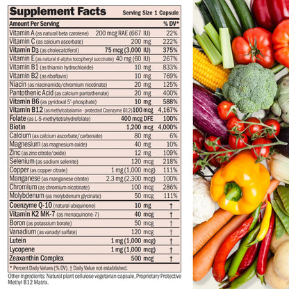 ANDREW LESSMAN Essential-1 nuonce max Multivitamin 3000 IU Vitamin D3 360 Small Capsules. 100 mcg Methyl B12 ANDREW LESSMANBuy Supplements Australia
