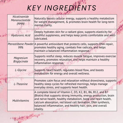 Leverage Mixed Berries Anti–Aging Supplement & Longevity Mix - Daily Wellness Multivitamin Powder with Hyaluronic Acid, L-Glycine & Magnesium for Skin, Energy, Cognitive Function & Joint–30 Servings LeverageBuy Supplements Australia