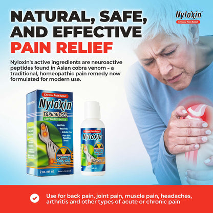 Nyloxin Easy Squeeze Bottle Arthritis Pain Relief Gel, Back Pain Relief, Neuropathy Pain Relief, Nerve Pain Relief, Knee Pain Relief, Foot Pain Relief, Muscle Pain Relief, Joint Pain Relief (2 oz) NyloxinBuy Supplements Australia