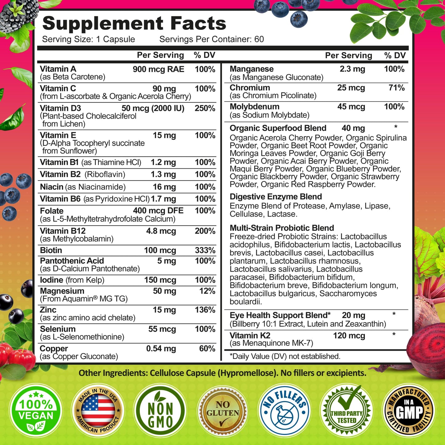 Women's Daily Multivitamin 50 Plus - Vegan Methylated Multivitamin for Women 50 and Over with Biotin, Organic Superfoods & Lutein SUPPLEMENTS STUDIOBuy Supplements Australia