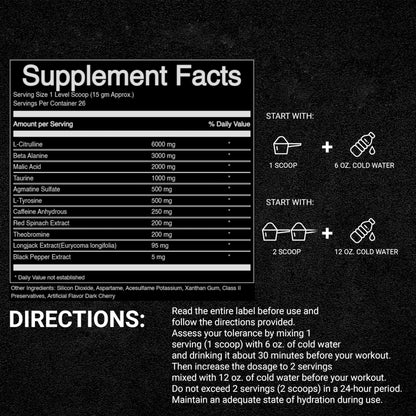 STIMJungle Essential Preworkout •Insane Energy •6G L-Citrulline •3G Beta Alanine •Tongkat Ali •Caffeine •Theobromine