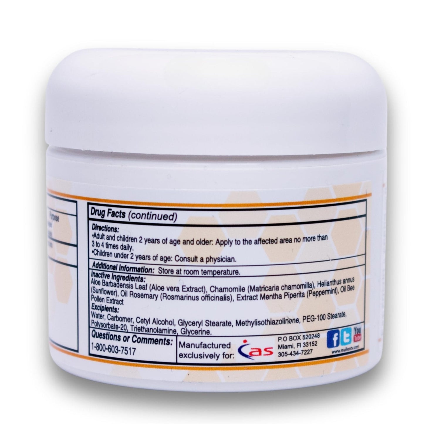 ABEE MED Extra Strength Joint & Muscle Relief Cream – Menthol Cooling & Warming Formula with Bee Pollen, Aloe & Chamomile – Fast-Absorbing Comfort Cream for Back, Knees & Muscles – 2 oz - Maple Wellness Supplements