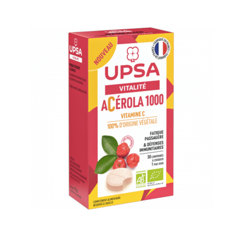 Acerola 1000 organic chewable tablets - UPSA - Maple Wellness Supplements