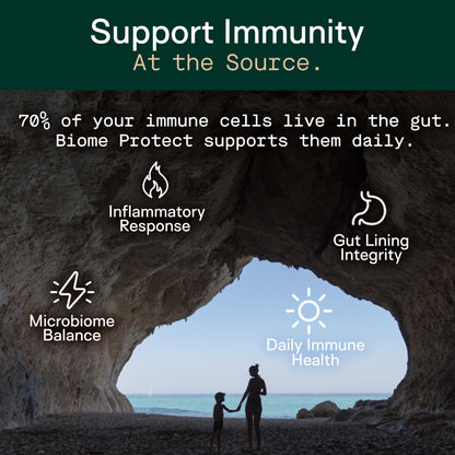 Adapt Naturals 4-in-1 Biome Protect Prebiotics, Probiotics Supplement Postbiotics & Polyphenols for Microbiome, Gut Health & Defense - Maple Wellness Supplements