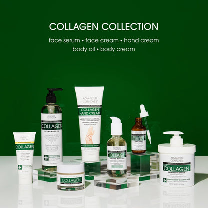 Advanced Clinicals Collagen Cream Body Lotion & Face Moisturizer W/Vitamin E | Skincare Moisturizing Collagen Lotion For Women, Men, Hand, & Neck Improves Look Of Crepey Skin & Uneven Dry Skin, 2pc - Maple Wellness Supplements
