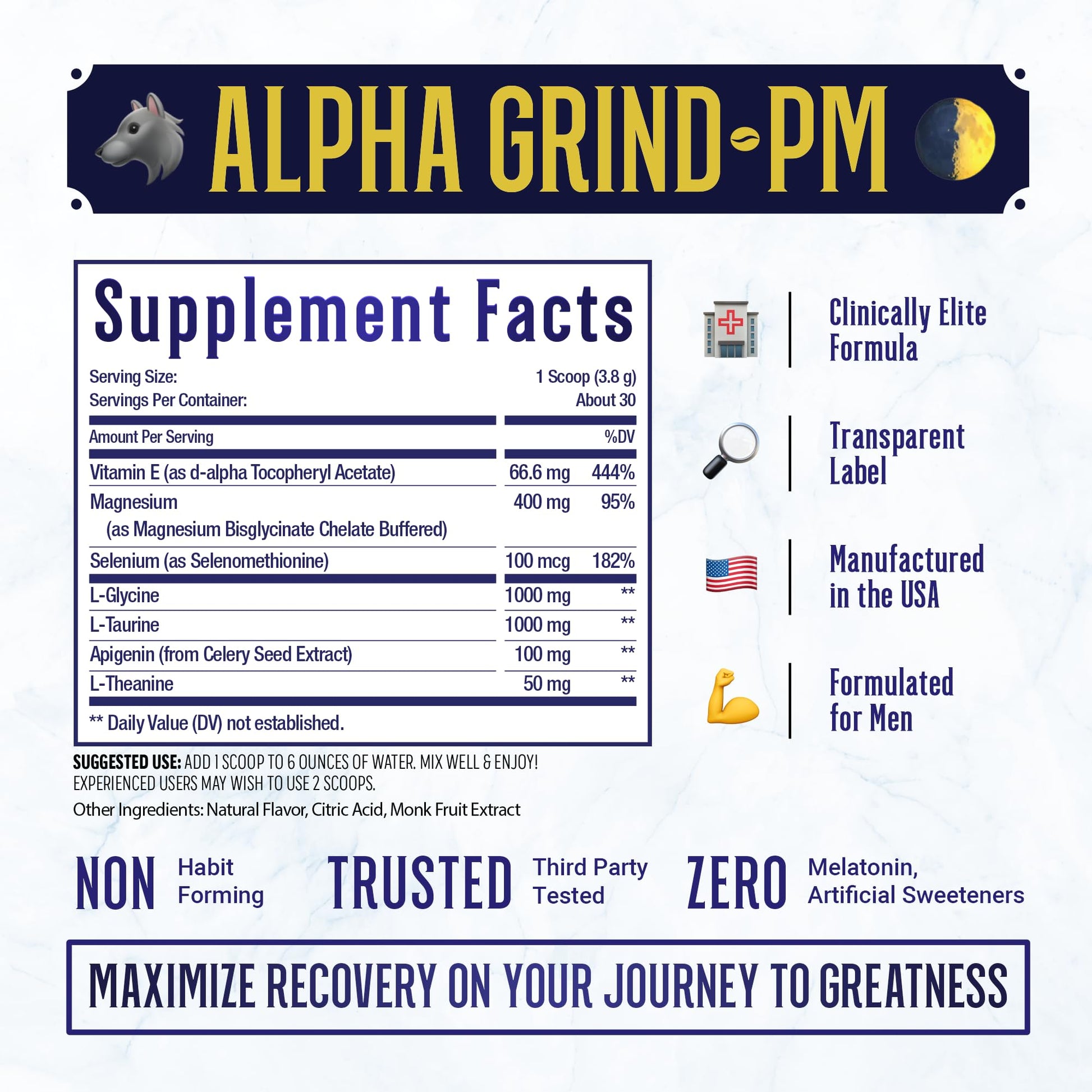 Advanced Sleep Supplement for Men, Nootropic Night Time Burner & Anabolic Recovery - Maple Wellness Supplements