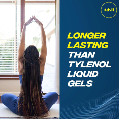 Advil Liqui-Gels minis Pain Reliever and Fever Reducer, Pain Medicine for Adults with Ibuprofen 200mg for Pain Relief - 200 Liquid Filled Capsules - Maple Wellness Supplements
