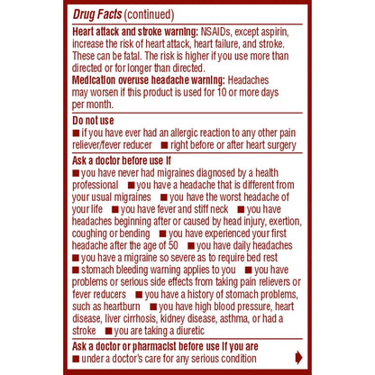 Advil Migraine Headache Relief, Ibuprofen Capsules with Ibuprofen 200mg for Migraine Relief, Nausea Relief and Light Sensitivity Relief - 20 Liquid Filled Capsules - Maple Wellness Supplements