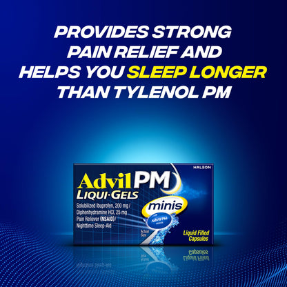 Advil PM Liqui-Gels Minis, 80 Liquid Filled Capsules - Maple Wellness Supplements