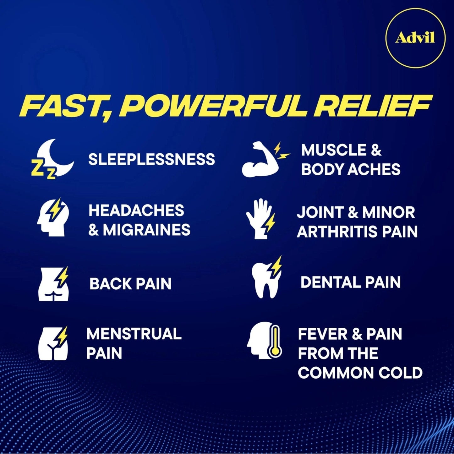 Advil PM Liqui-Gels Pain Reliever and Nighttime Sleep Aid, Pain Medicine with Ibuprofen for Pain Relief and Diphenhydramine HCL for a Sleep Aid - 80 Liquid Filled Capsules - Back to College - Maple Wellness Supplements