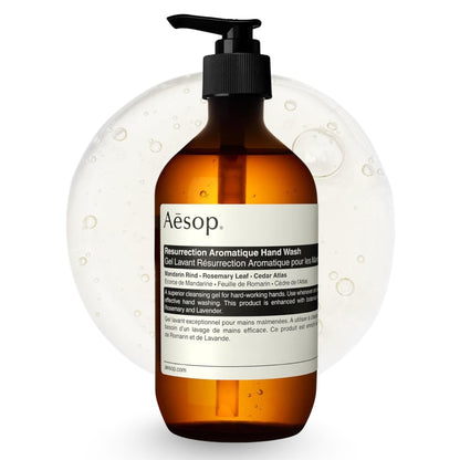 Aesop Resurrection Aromatique Hydrating Hand Wash | Gentle Non-Drying Hand Soap with Mandarin Rind, Rosemary, & Lavender - Maple Wellness Supplements