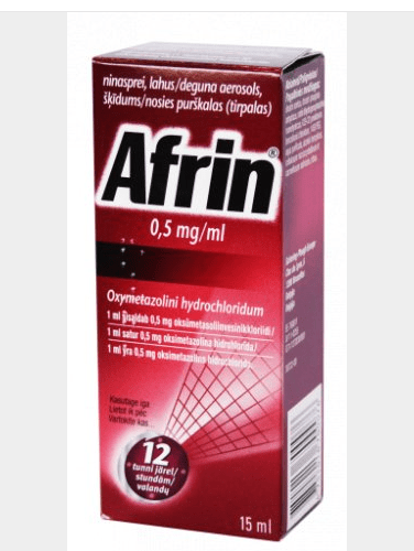Afrin Original 12 Hour Nasal Decongestant Pump Mist, 15 ml. - Maple Wellness Supplements