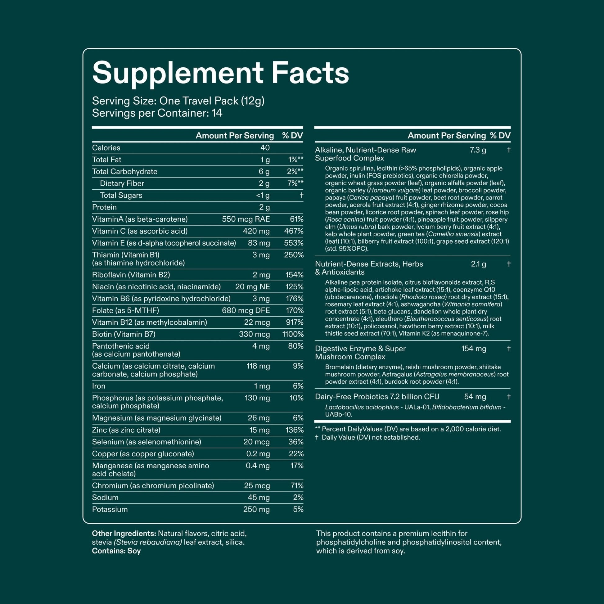 AG1 Athletic Greens Powder Supplement, Improve Gut Health, Multivitamin, Probiotic, Gluten Free, Vegan and Keto Friendly, 75 Vitamins (Travel Packs, 14 Count) - Classic Formula - Maple Wellness Supplements
