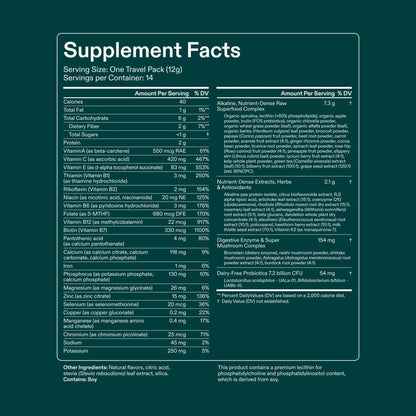 AG1 Athletic Greens Powder Supplement, Improve Gut Health, Multivitamin, Probiotic, Gluten Free, Vegan and Keto Friendly, 75 Vitamins (Travel Packs, 14 Count) - Classic Formula - Maple Wellness Supplements