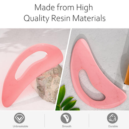 AICNLY Large Gua Sha Massage Tool, Lymphatic Drainage Massager, Muscle Scraping Massage Tools, Body Sculpting Anti Cellulite Tools for Man and Women (Pink) - Maple Wellness Supplements