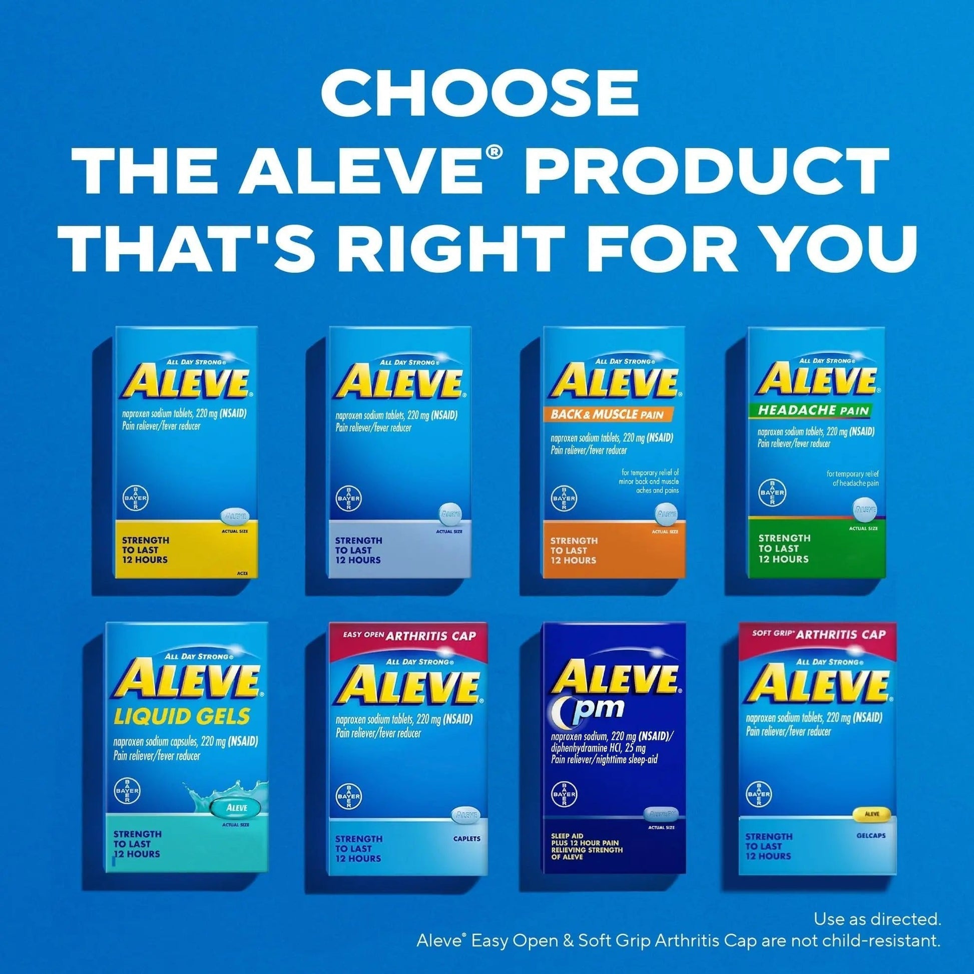 Aleve Pain Relief Naproxen Sodium Caplets ‐ 24 Count - Maple Wellness Supplements