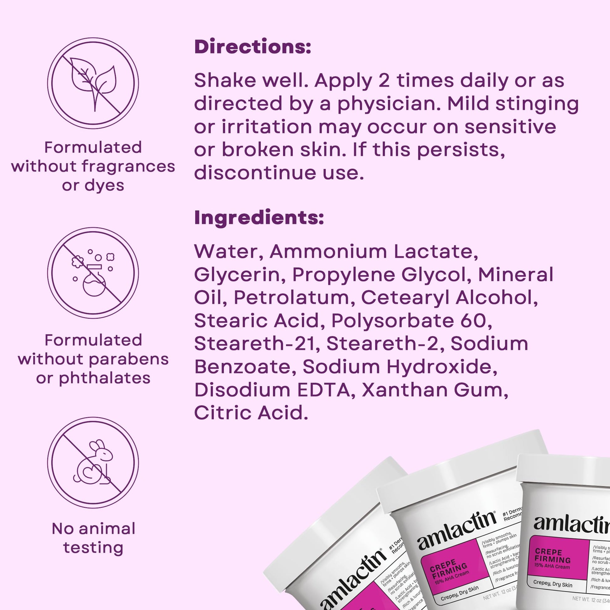 AmLactin Crepe Firming Cream - Therapeutic Skin Tightening Cream for Body – No-Scrub Exfoliator and Moisturizer - Maple Wellness Supplements
