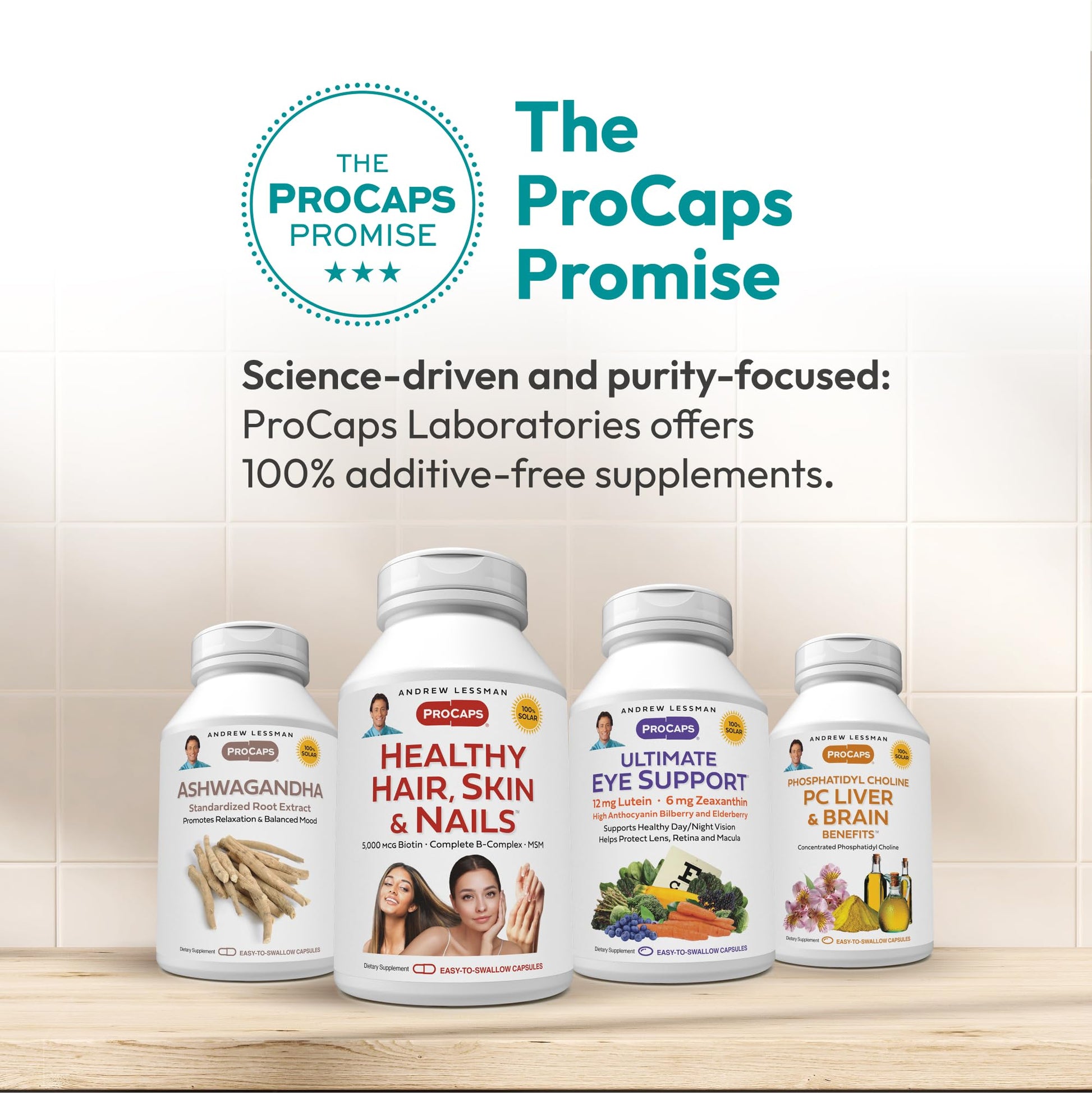 ANDREW LESSMAN Ashwagandha + Theanine 30 Capsules - Standardized Extract. Promotes Relaxation, Focus and Balanced Mood. Small Easy to Swallow Capsules - Maple Wellness Supplements