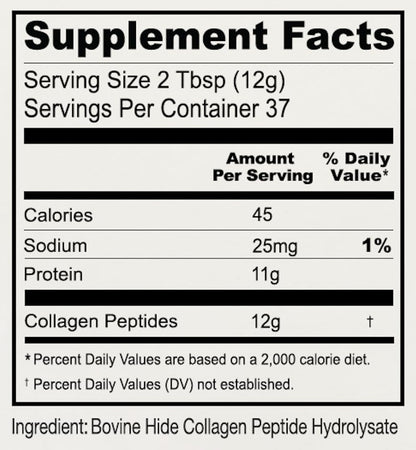 Anthony's Collagen Peptide Powder, 1 lb, Pure Hydrolyzed, Gluten Free, Keto and Paleo Friendly, Grass Fed - Maple Wellness Supplements