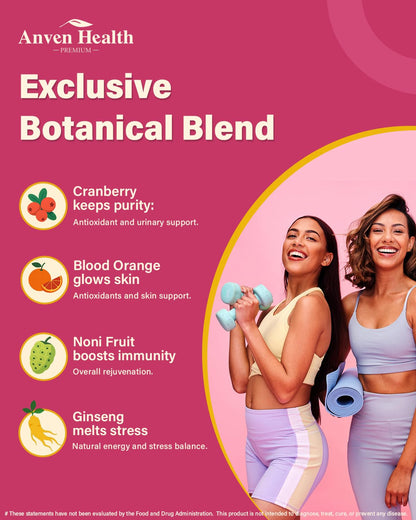 Anven Health Probiotics and Prebiotics for Women pH Balance & Digestion - 60 Billion Vaginal Probiotic with Cranberry & D-Mannose for Gut, Urinary, Immune Health, - Maple Wellness Supplements