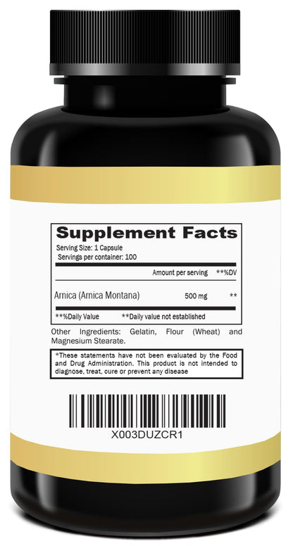 Arnica Montana Capsules 500mg 100 Capsules - Maple Wellness Supplements