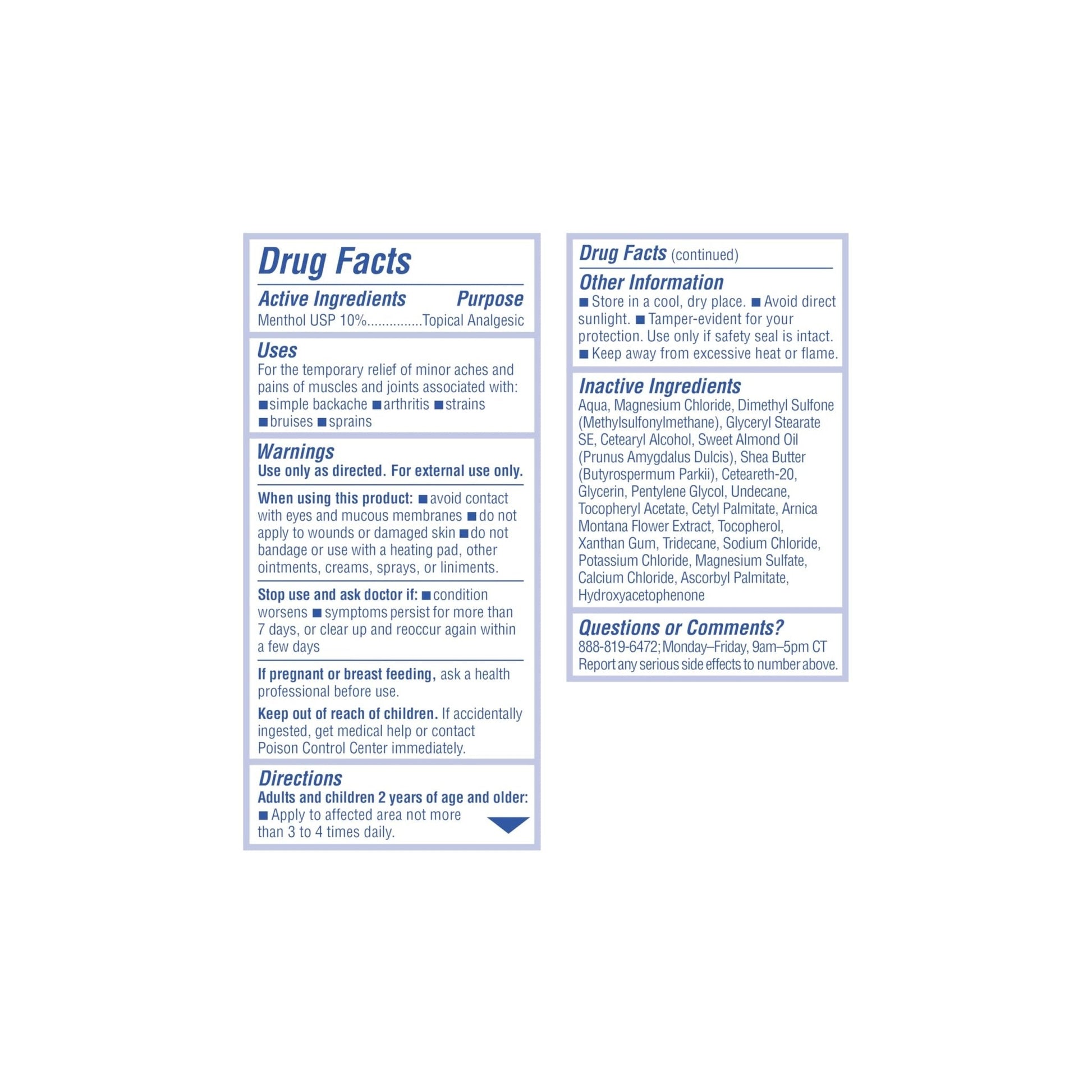 ASUTRA Muscle Pain Relief Cream, Cooling Menthol with Moisturizing Magnesium and Arnica Montana Oil, 3.4 oz - Maple Wellness Supplements