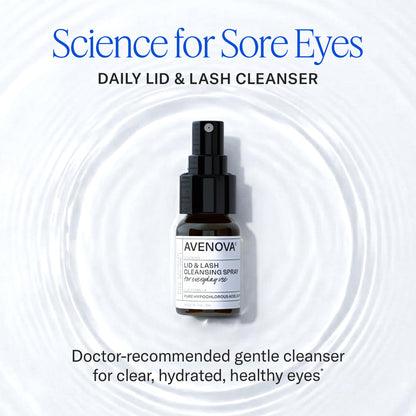 Avenova Eyelid and Eyelash Cleanser Spray - 20ml Bottle - Gentle Everyday Pure Hypochlorous Acid Spray for Eye Irritation - Maple Wellness Supplements