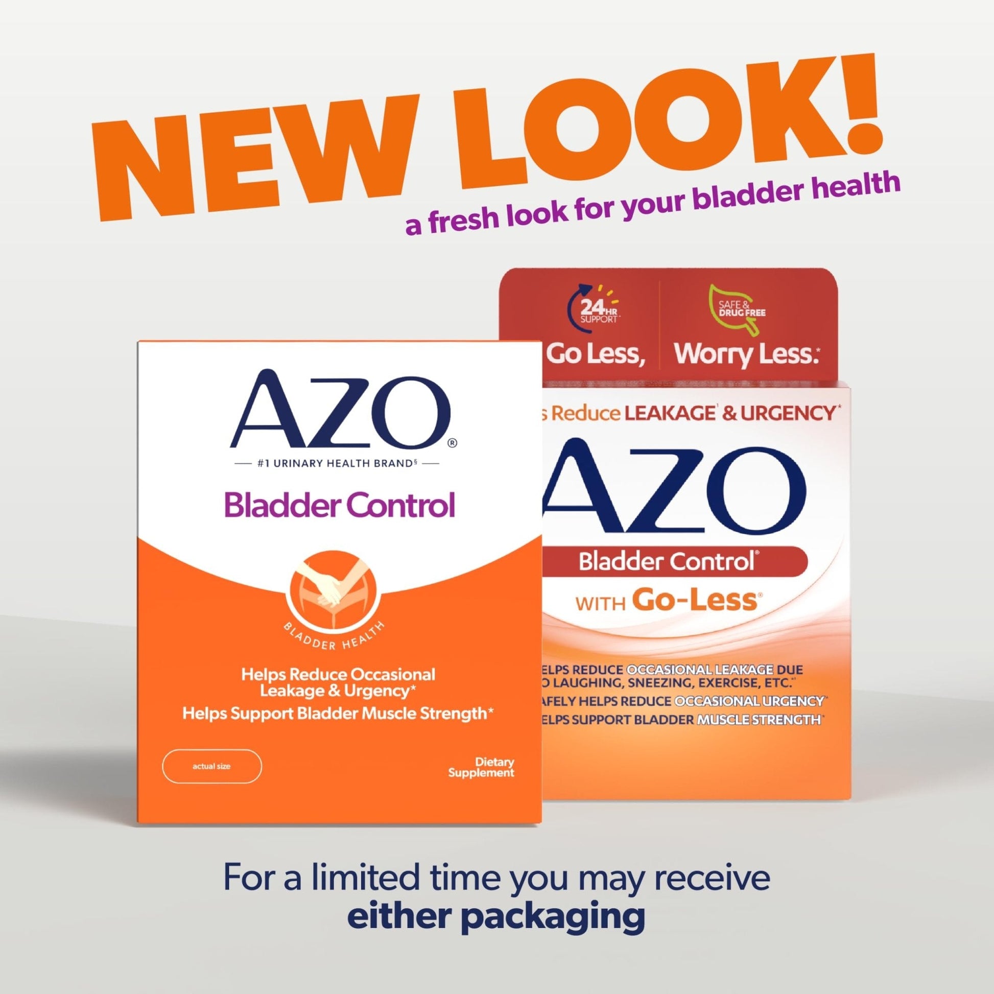 AZO Bladder Control with Go-Less Daily Supplement | Helps Reduce Occasional Urgency, leakage due to laughing, sneezing and exercise††† | 72 Capsules - Maple Wellness Supplements