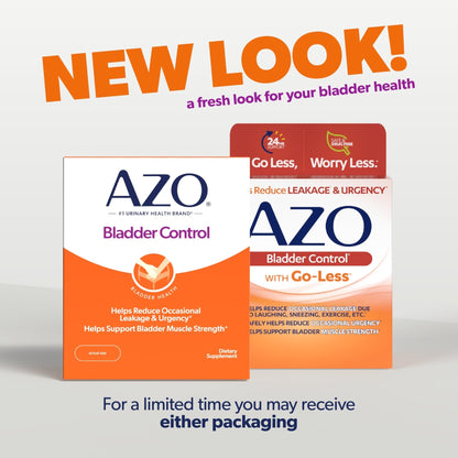 AZO Bladder Control with Go-Less Daily Supplement | Helps Reduce Occasional Urgency, leakage due to laughing, sneezing and exercise††† | 72 Capsules - Maple Wellness Supplements