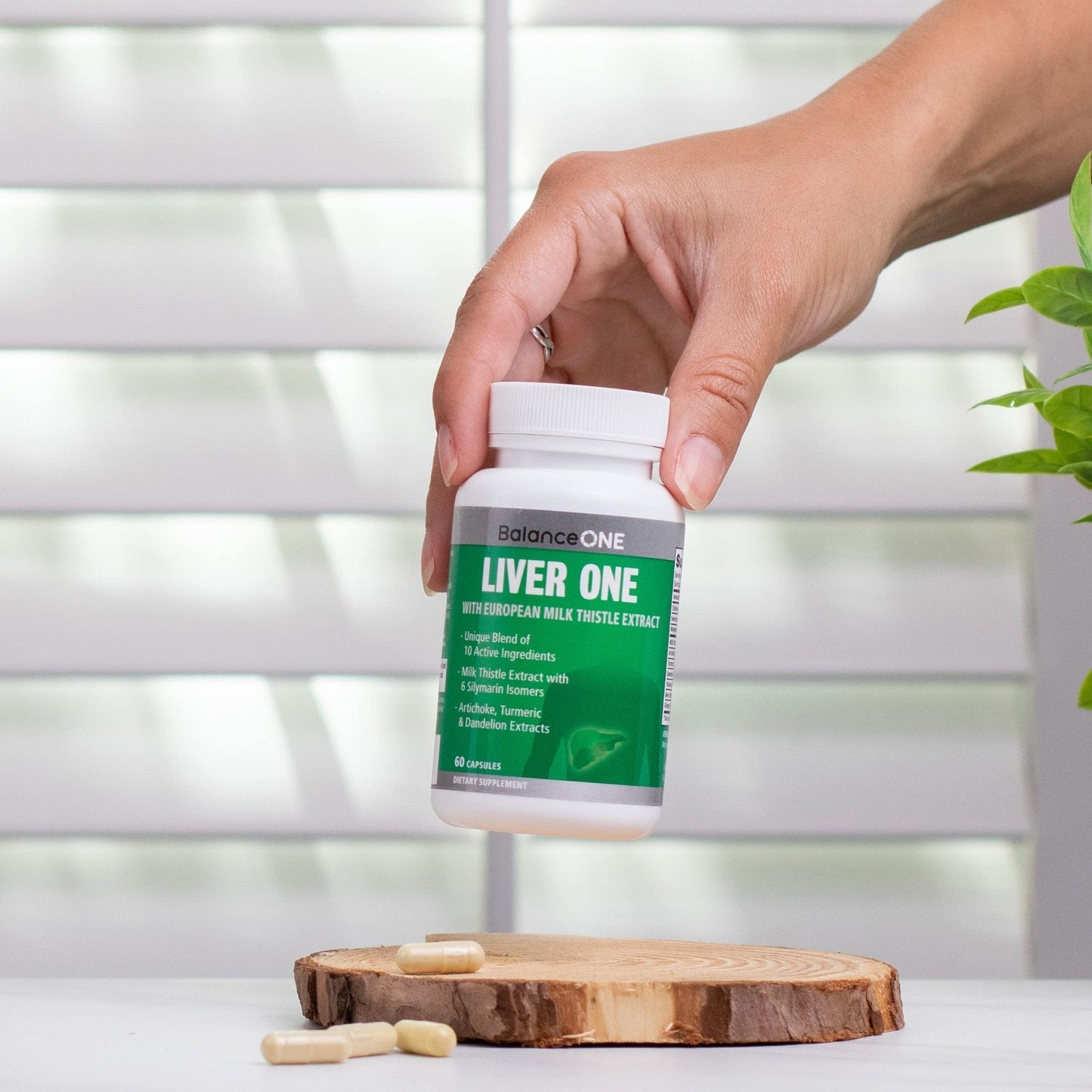 Balance ONE Liver Support Supplement with Milk Thistle, Molybdenum, Dandelion Root & Choline – Liver Health, Detox Pathway & Antioxidant Support – Vegan Capsules, 1 Month Supply – Liver One - Maple Wellness Supplements