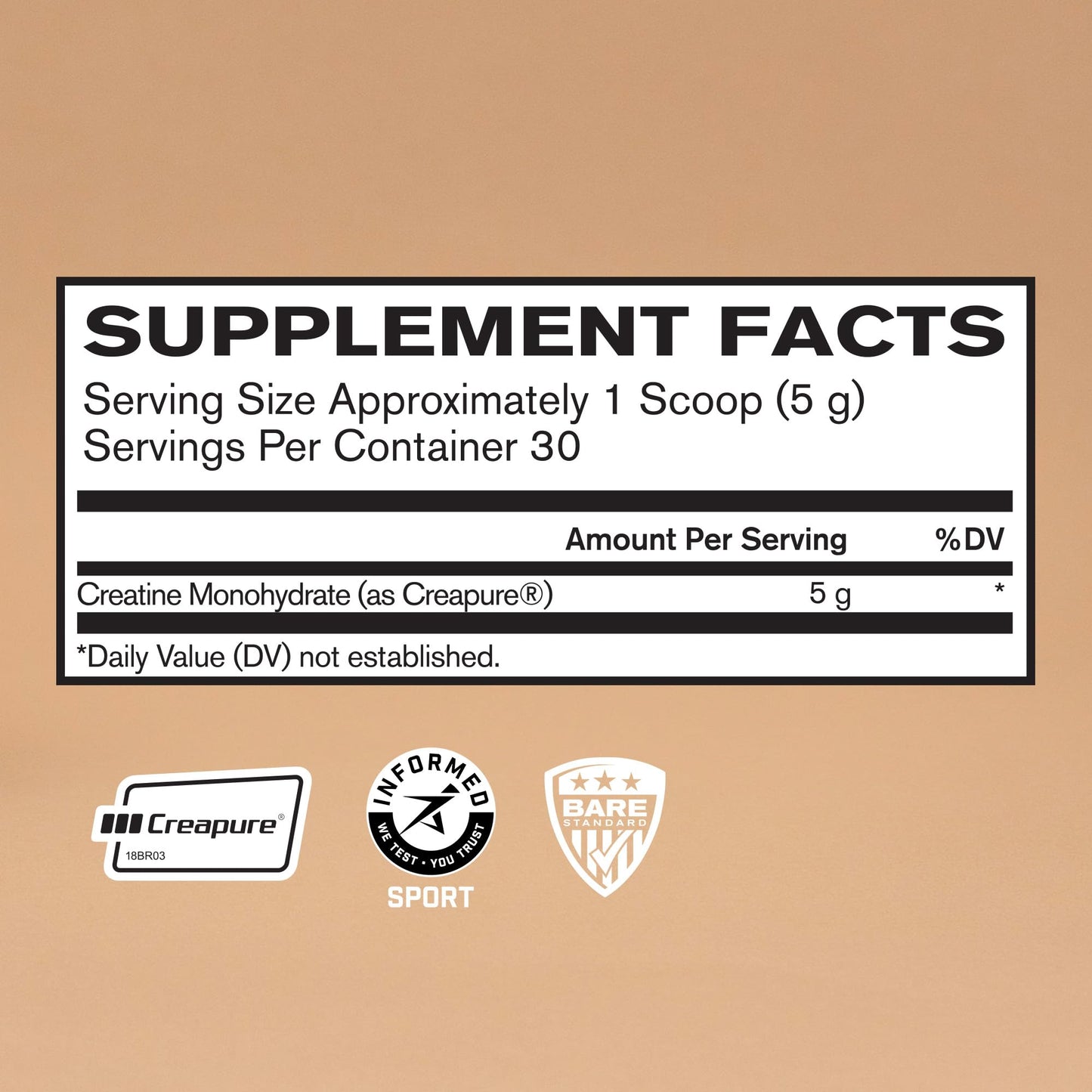 BARE PERFORMANCE NUTRITION, BPN Pure Creatine Monohydrate Powder by Creapure, 5g of Creatine per Serving, Supports Muscle Growth - Maple Wellness Supplements