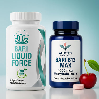 Bariatric Multivitamin and B12 Max Combo Pack | Liquid Filled Multivitamin with Antioxidants, Iron & Sublingual Methylcobalamin B12 for Post Bariatric Surgery, Gastric Sleeve, Bypass, SADI & Lap Band - Maple Wellness Supplements