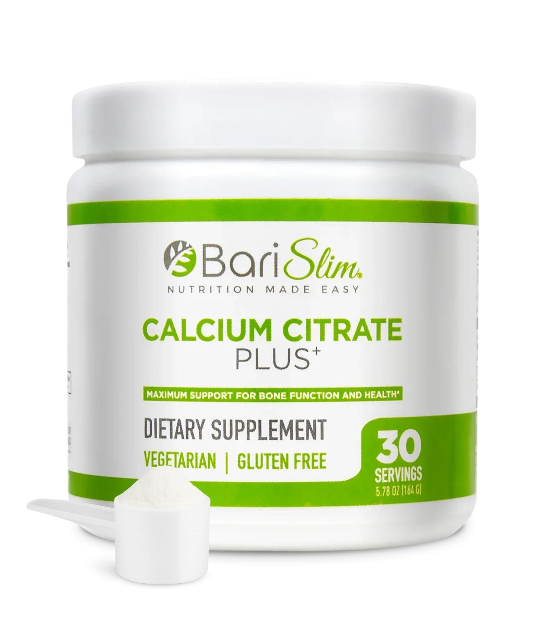 BariSlim Bariatric Calcium Citrate Plus Powder - Formulated for Patients After Weight Loss Surgery - Maximum Support for Bone Function and Health - Easy Digestion and Absorption | 600 mg (30 Servings) - Maple Wellness Supplements