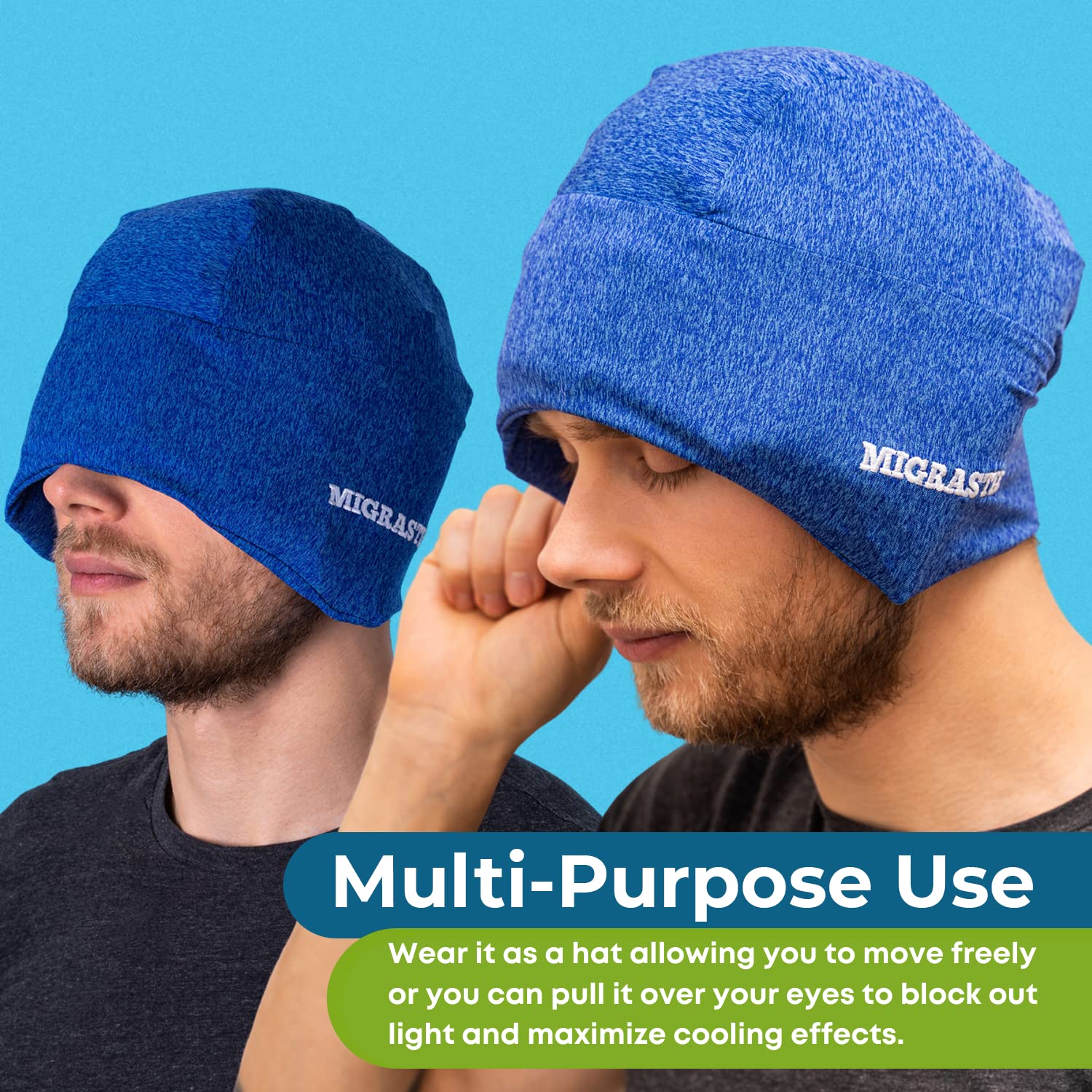Basic Vigor Migrastil Extra Strength Migraine Stick & MigraFreeze Hat Bundle - Maple Wellness Supplements