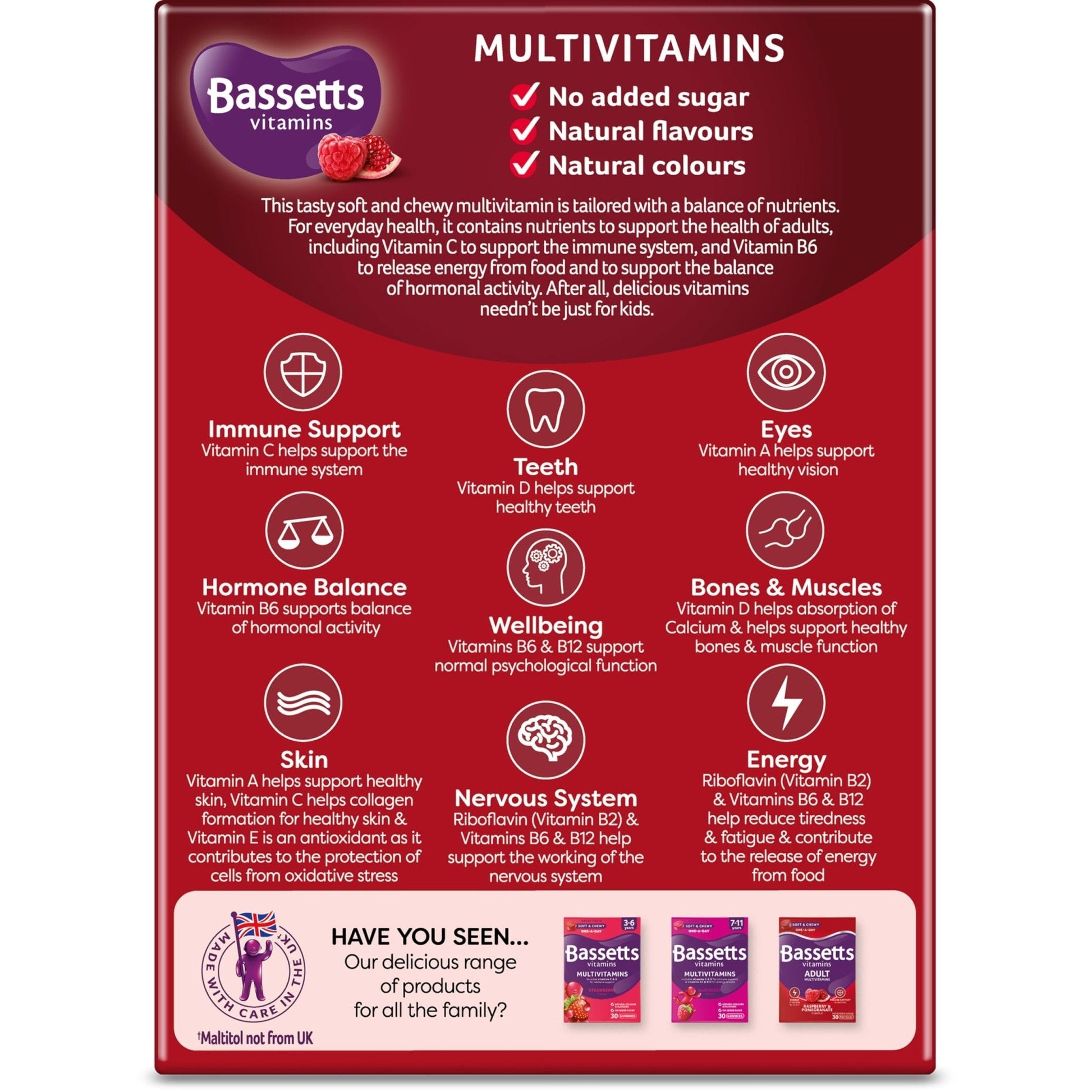 Bassetts Vitamins Adults Multivitamins, 60 Pastilles - Maple Wellness Supplements