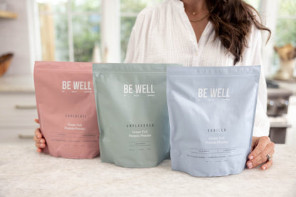 Be Well by Kelly Chocolate Grass-Fed Beef Protein Powder, 24G of Protein & 1G Net Carbs (3 Ingredients, 30 Servings) 9 Amino Acids + 3 BCAAs No Soy, No Dairy, Stevia-Free, No Sugar Added 1.87lb 849g - Maple Wellness Supplements