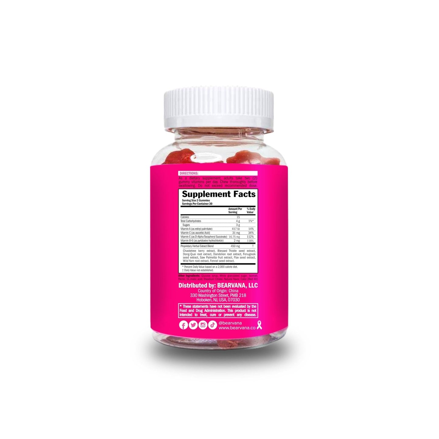 BEARVANA Top Support Women’s Multivitamin Gummies | Herbal & Vitamin Gummy Supplement for Daily Wellness | Berry Flavor | 60 Gummies - Maple Wellness Supplements