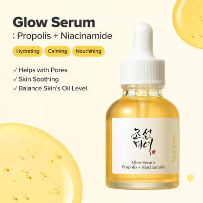 Beauty of Joseon Glow Serum Propolis and Niacinamide Hydrating Facial Soothing Moisturizer for Uneven Skin - Maple Wellness Supplements