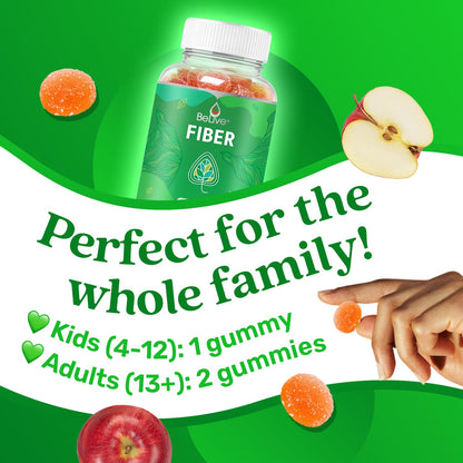 BeLive Fiber Gummies - Sugar Free Prebiotic Digestive Health and Regularity Supplement - Chicory Root & Inulin - Maple Wellness Supplements