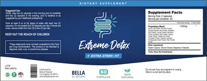 Bella All Natural Extreme Detox - Colon Cleanse and Full Body Detox - 60 Caps - Maple Wellness Supplements